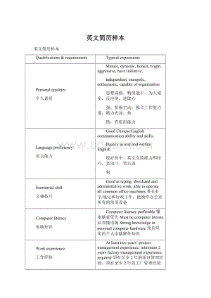 英文简历样本.docx