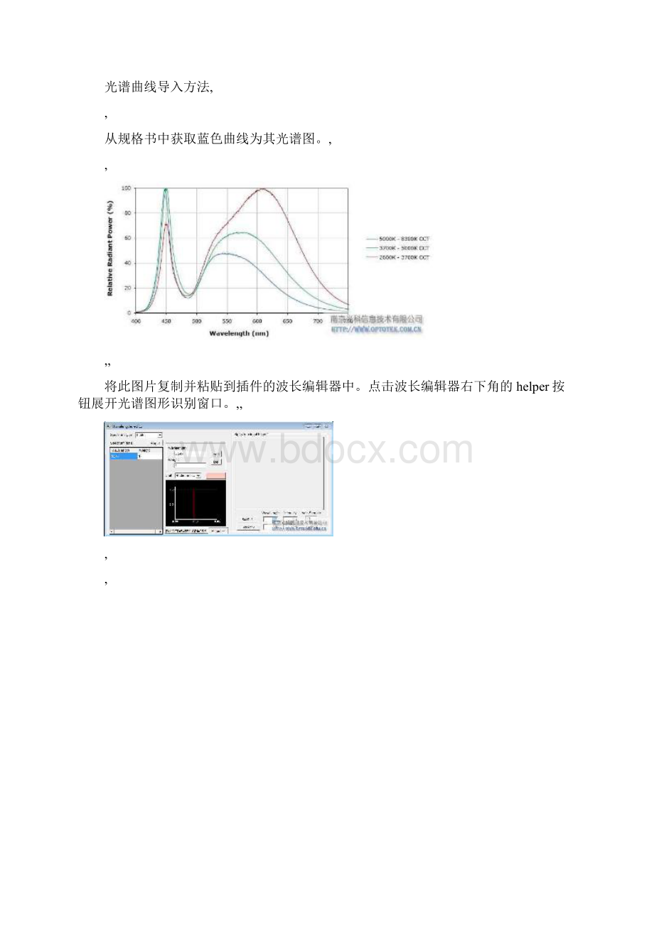 使用LED规格书中获取LED光谱和光强配光曲线模型导入Tracepro.docx_第2页