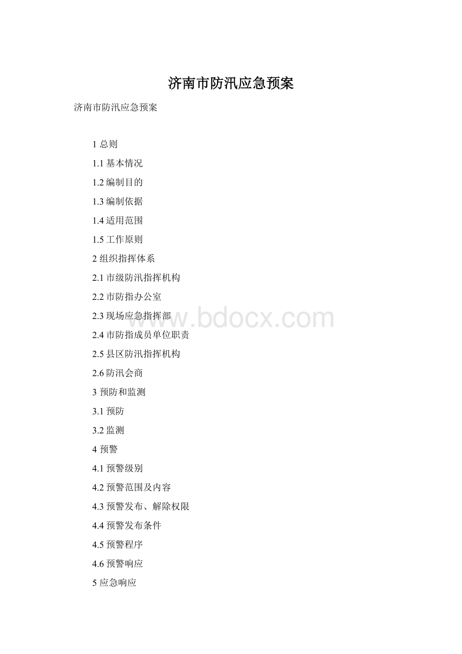 济南市防汛应急预案Word文档格式.docx