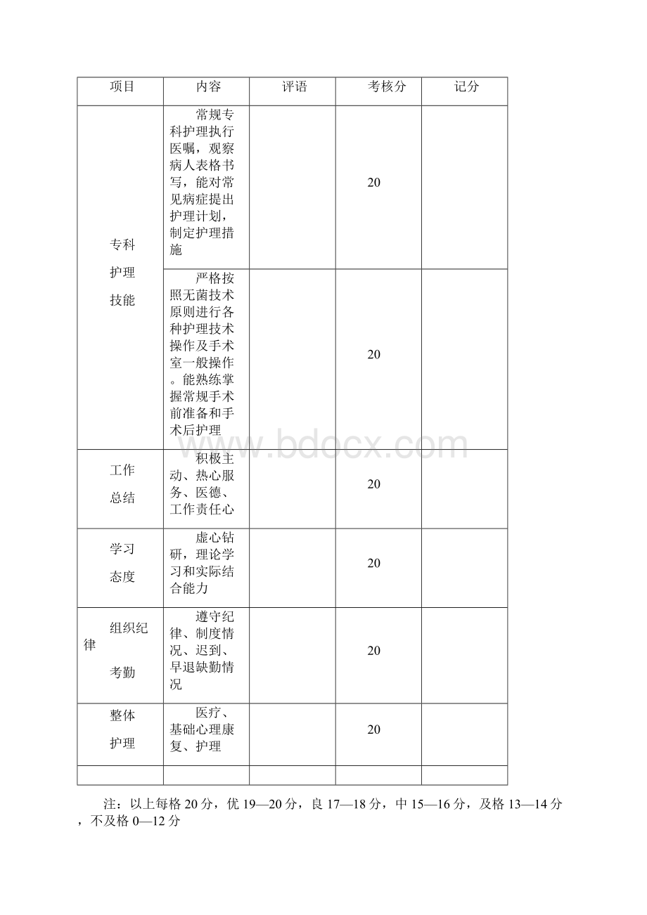 护理实习鉴定表格模板.docx_第3页