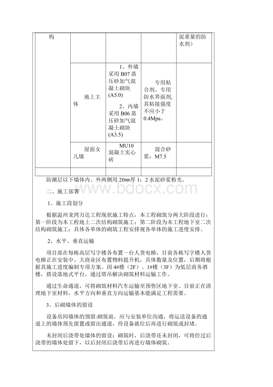 技术交底记录砌筑Word文档下载推荐.docx_第2页