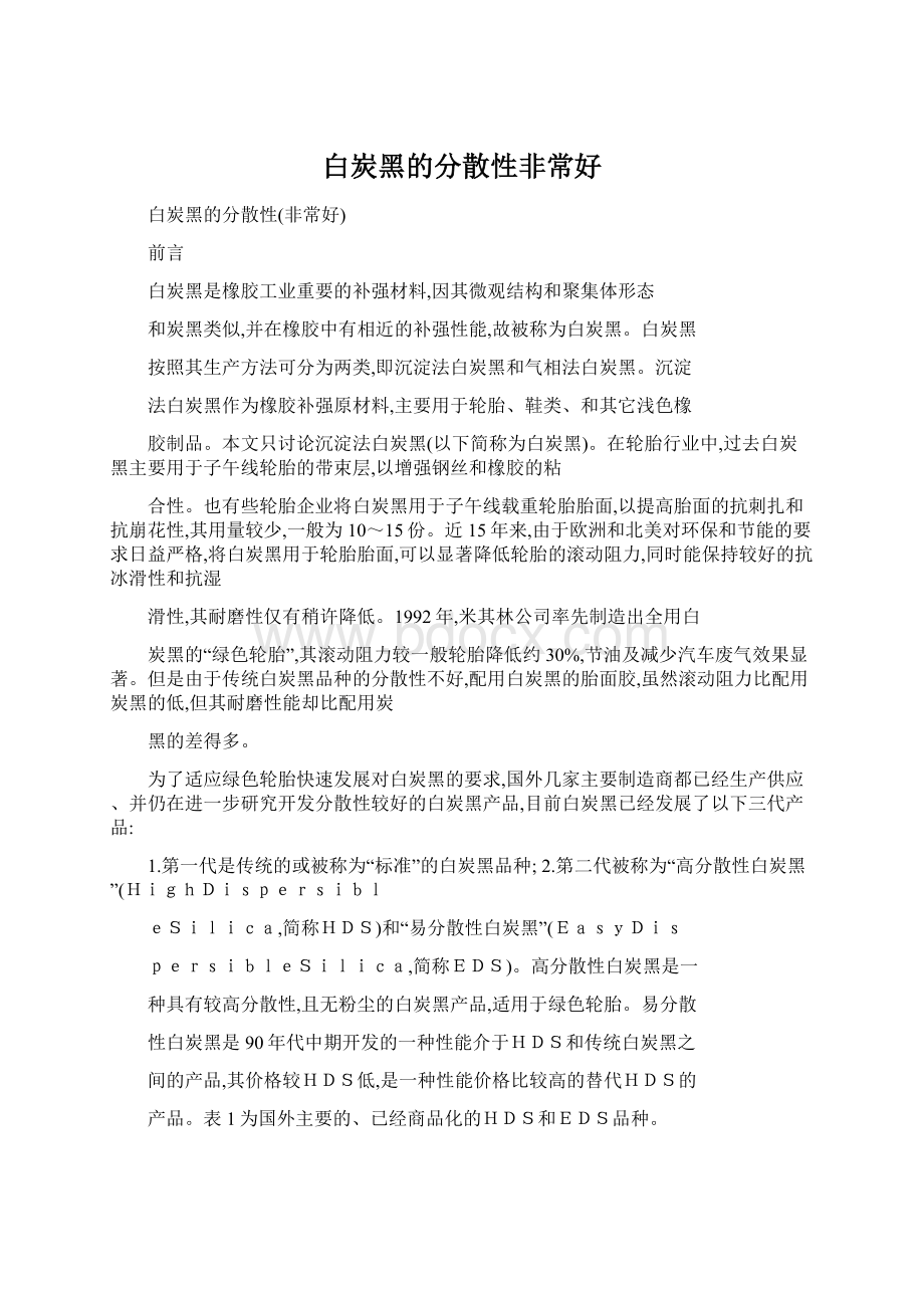 白炭黑的分散性非常好.docx_第1页