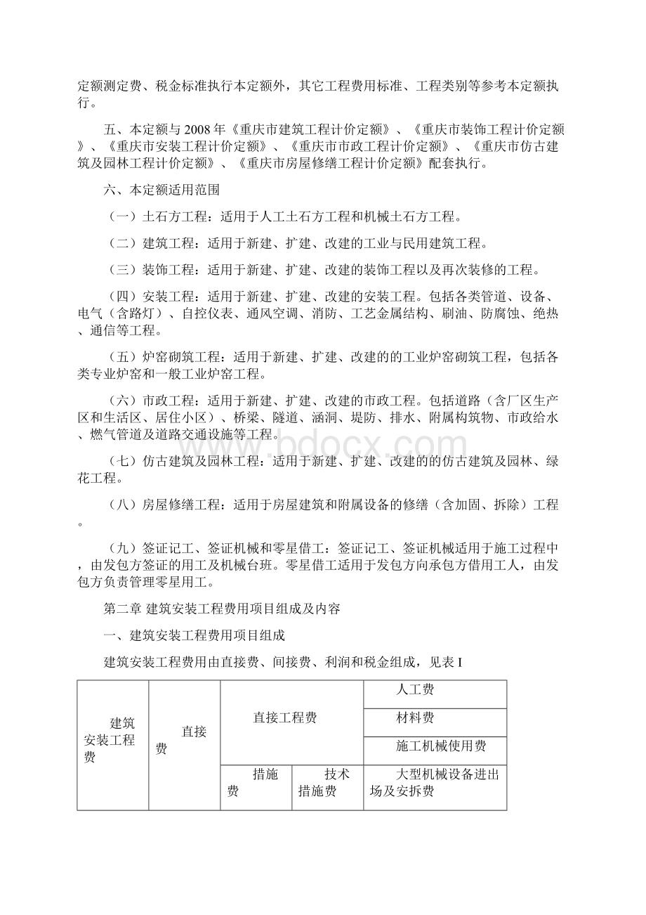 重庆市建设工程费用定额08定额.docx_第2页