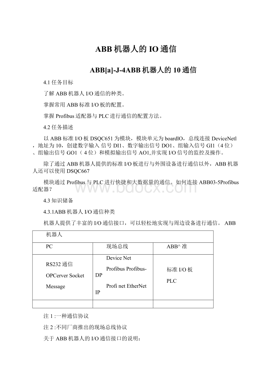 ABB机器人的IO通信.docx