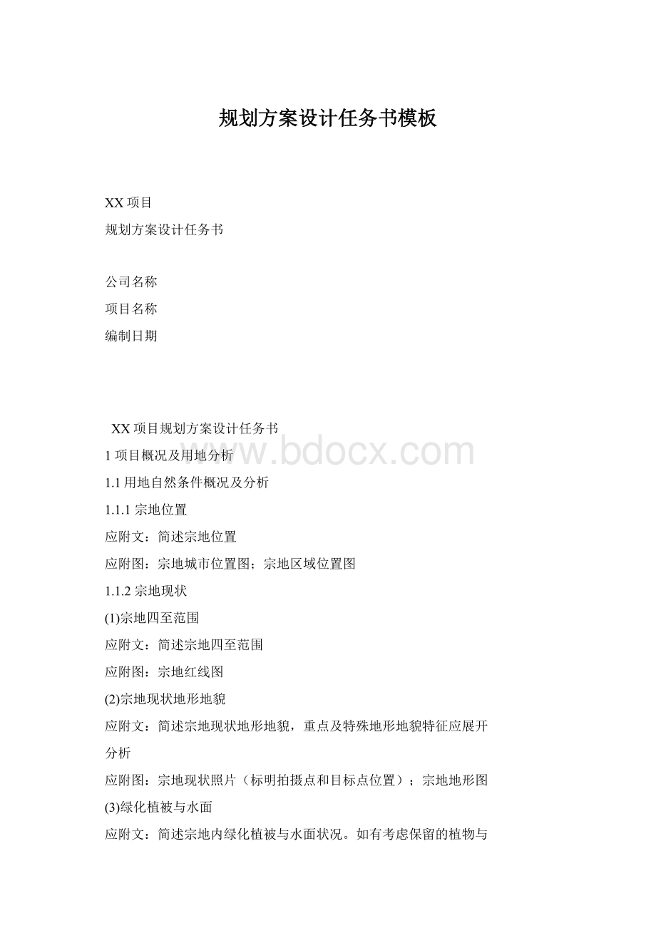 规划方案设计任务书模板.docx_第1页