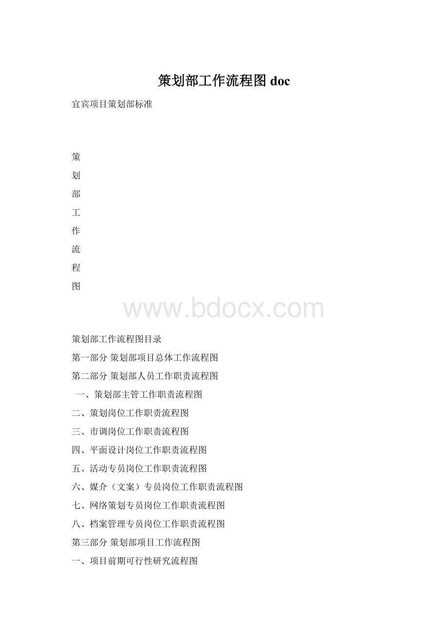 策划部工作流程图docWord文档下载推荐.docx