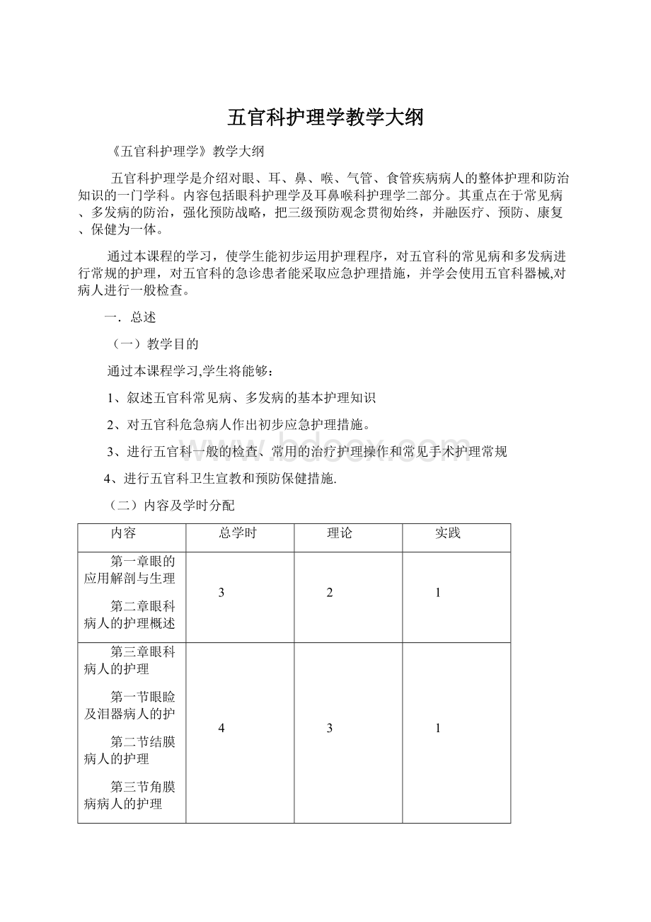 五官科护理学教学大纲.docx_第1页