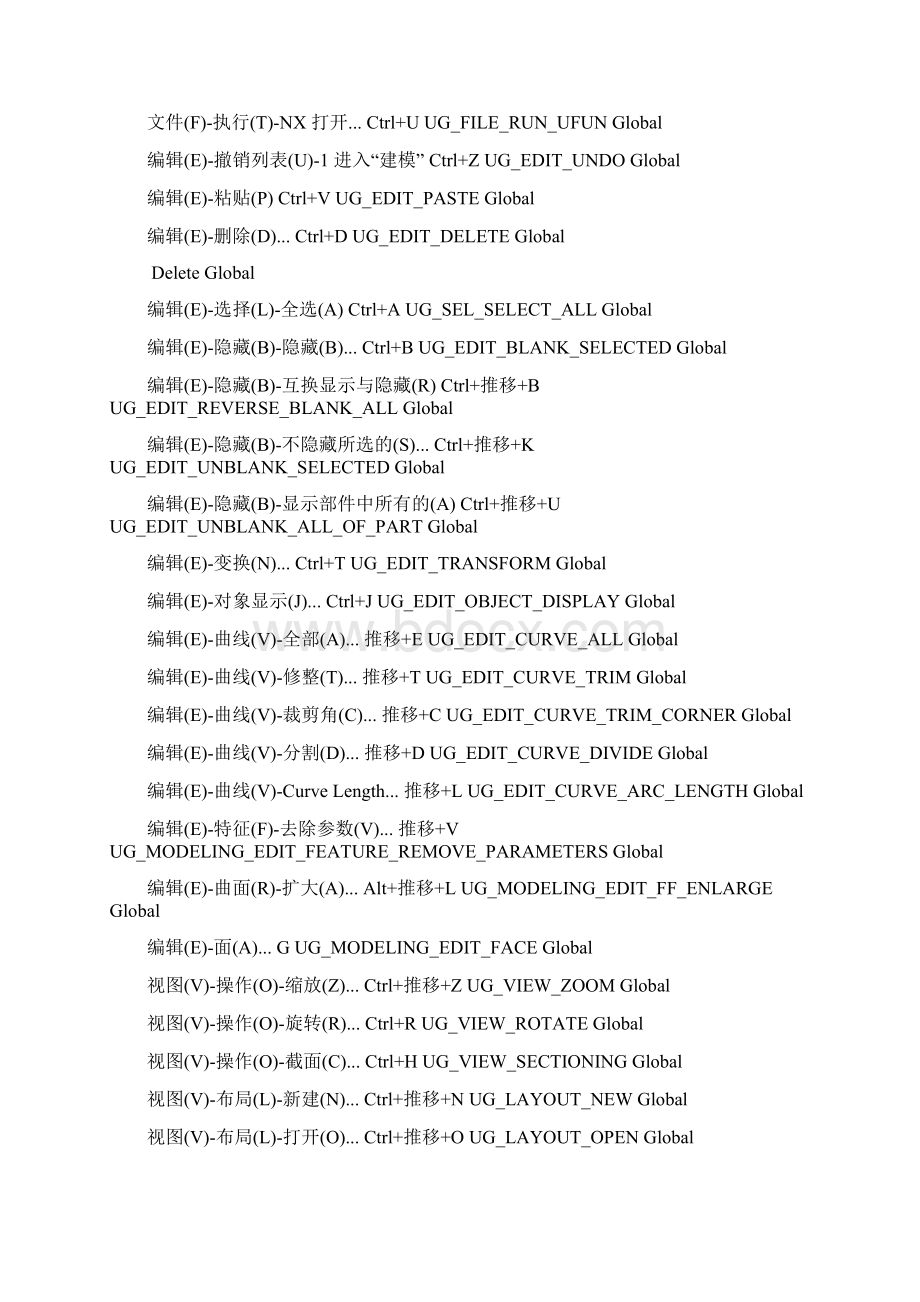 最新UG40快捷键全集.docx_第2页