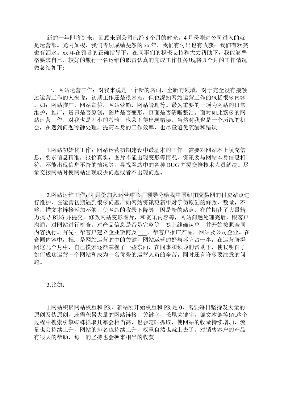 网站运营半年工作总结范文.docx_第2页