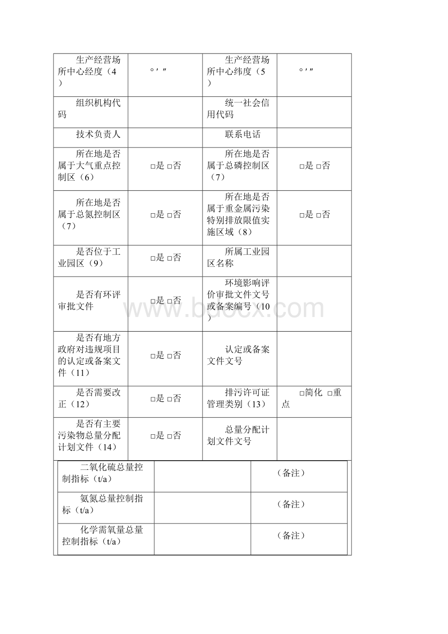 排污许可证申请表屠宰及肉类加工.docx_第2页