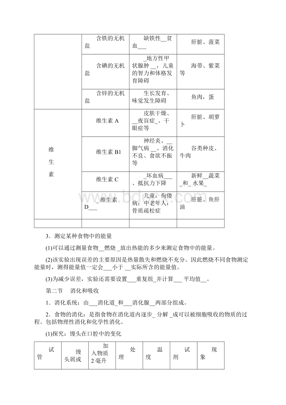 最新人教版七年级生物下册知识点汇总校本资料Word下载.docx_第3页