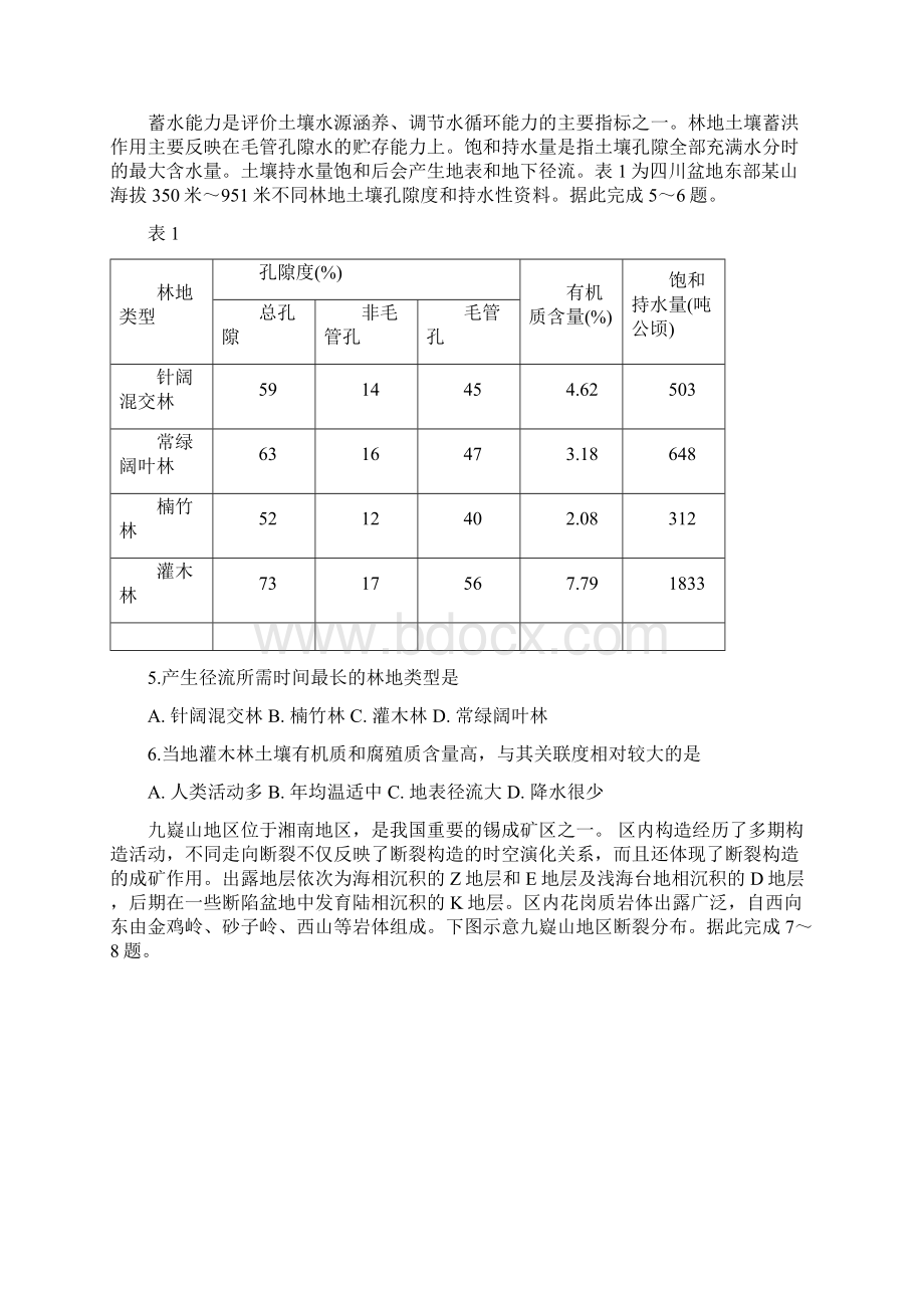 届江苏省新高考地理选考模拟试题Word文档下载推荐.docx_第2页