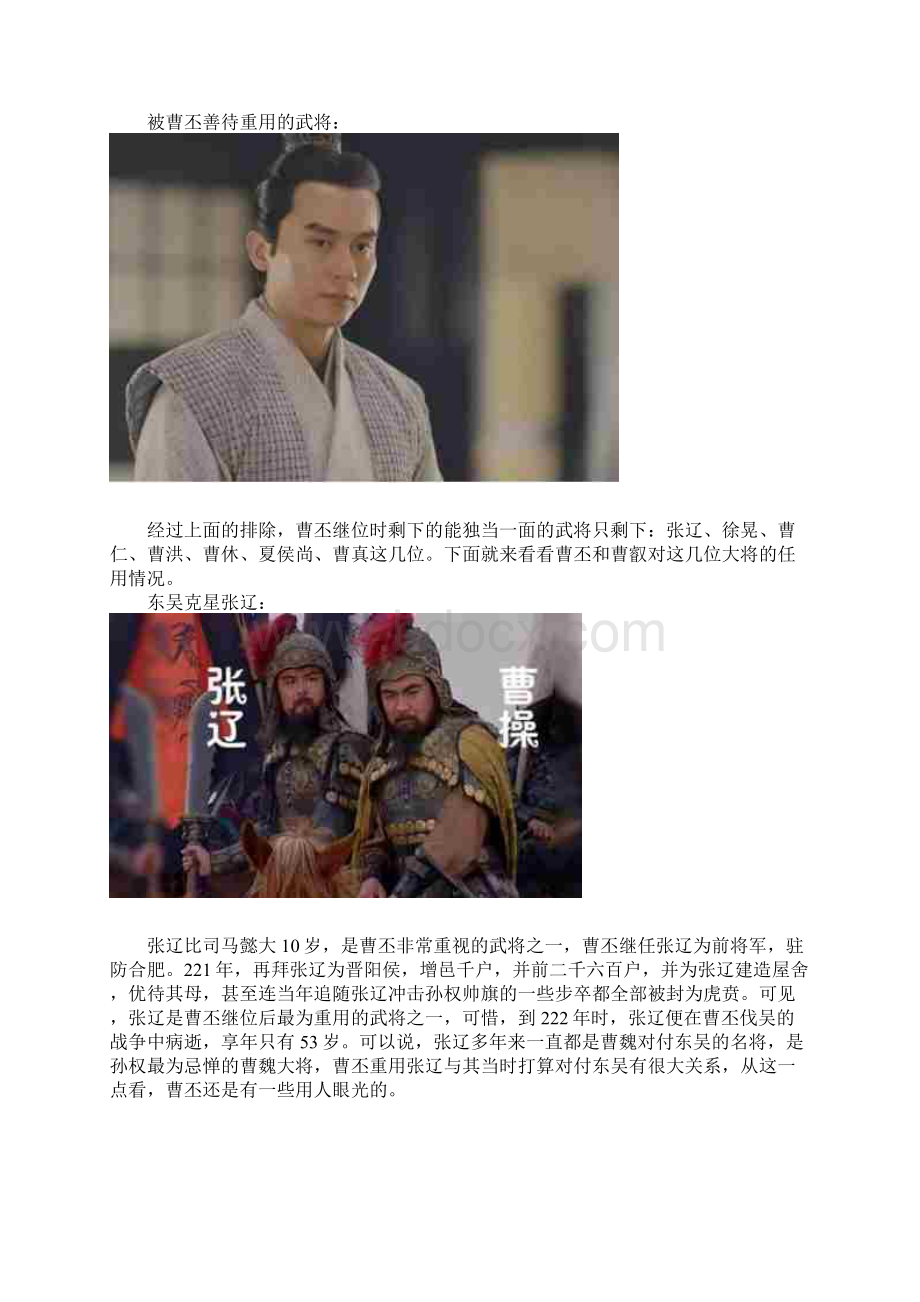 曹操给曹丕留下了哪些文臣武将这些武将都是什么结局.docx_第3页