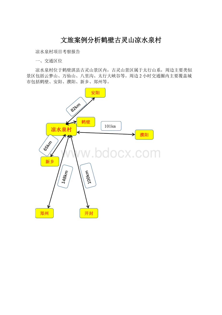 文旅案例分析鹤壁古灵山凉水泉村Word下载.docx