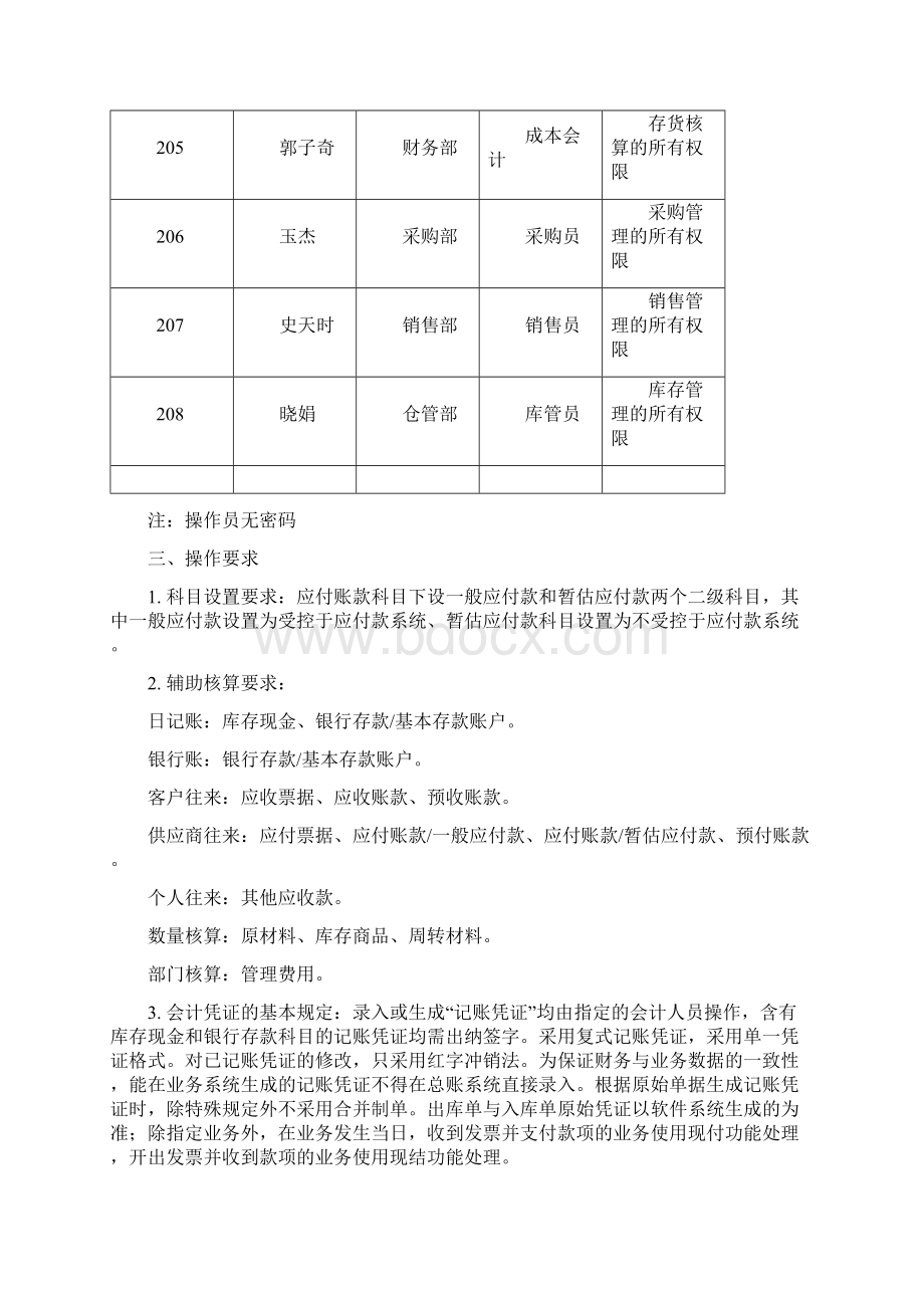 用友技能大赛u10比赛题Word文件下载.docx_第3页