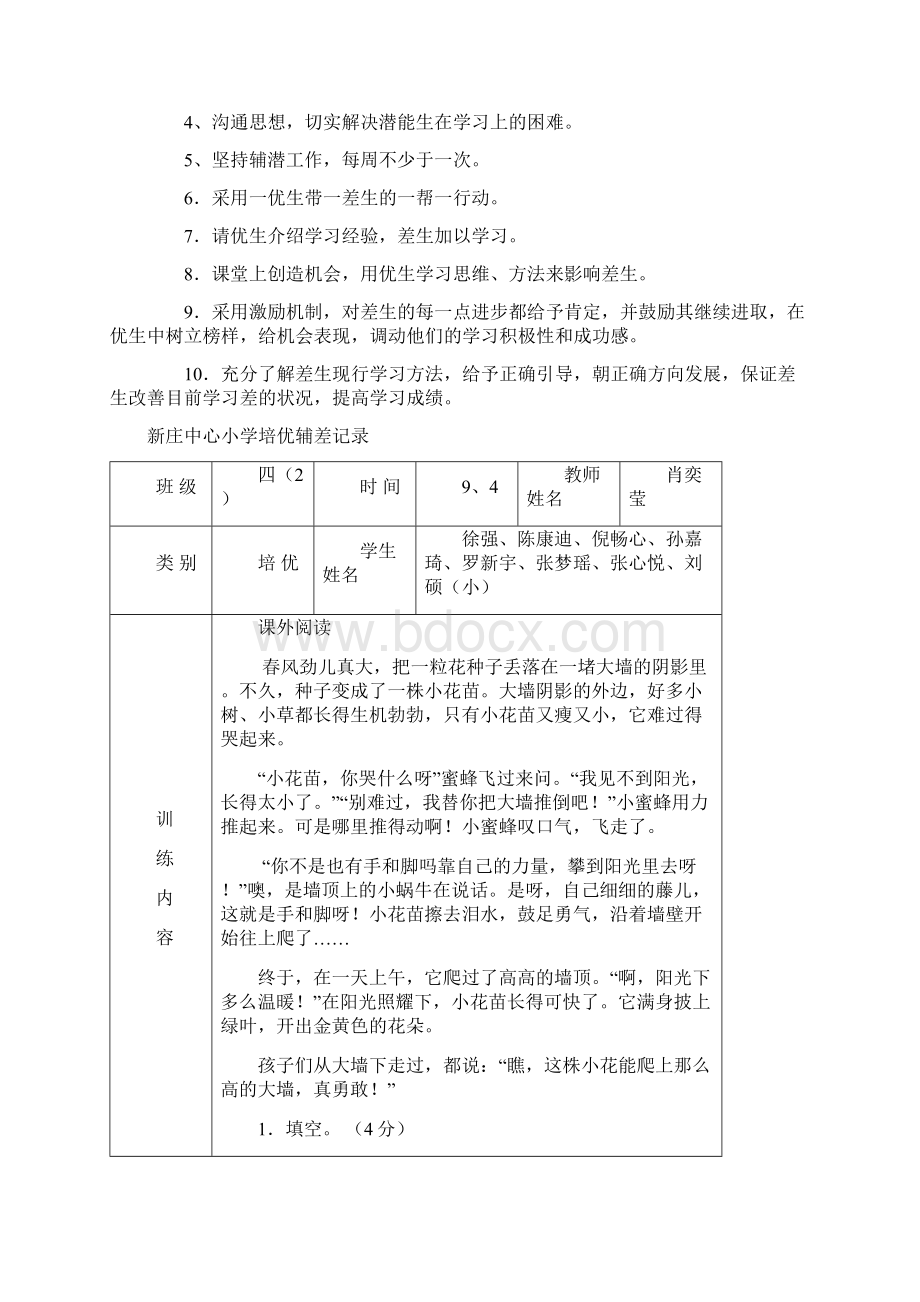 四年级培优辅差记录表.docx_第2页