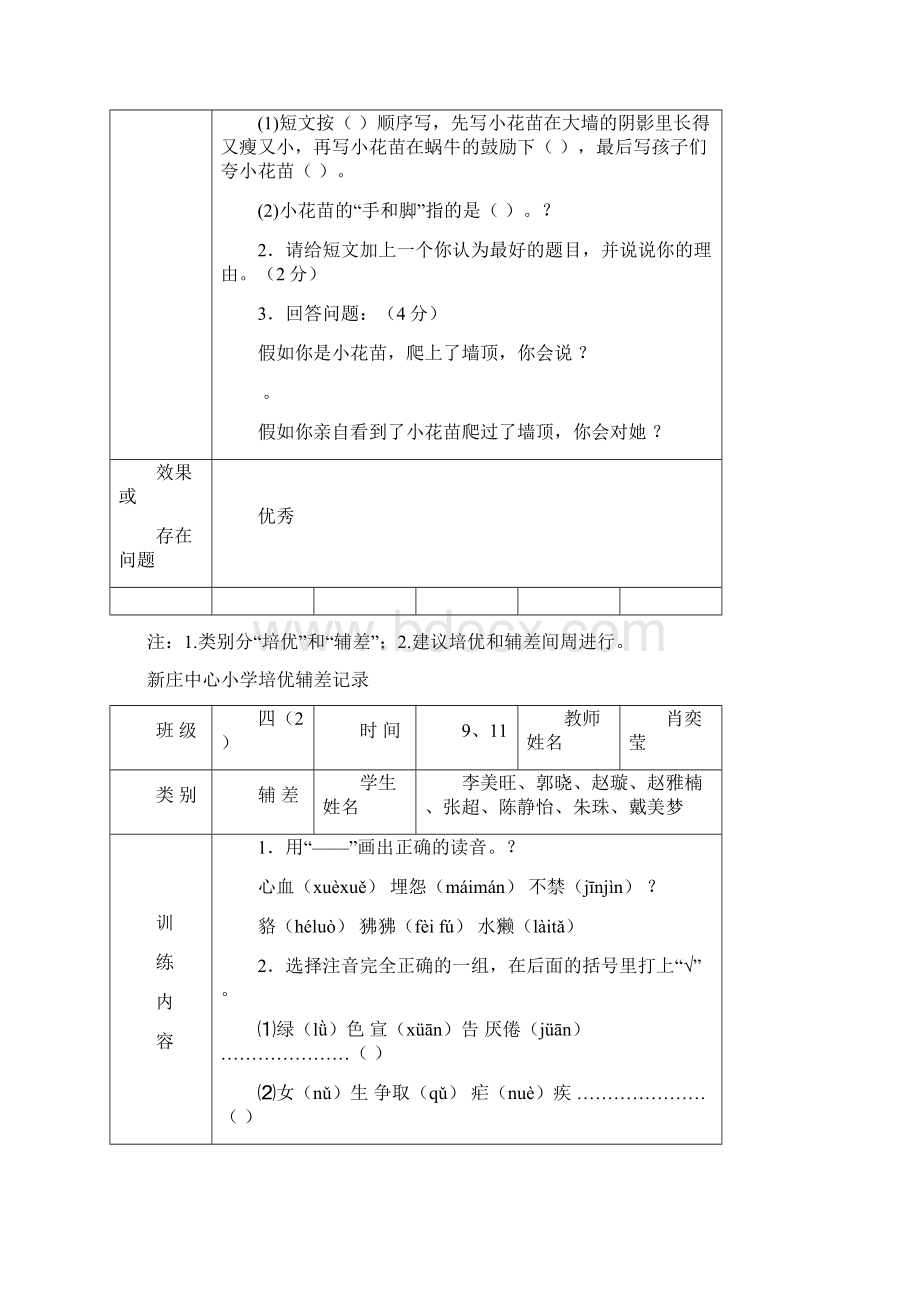 四年级培优辅差记录表.docx_第3页