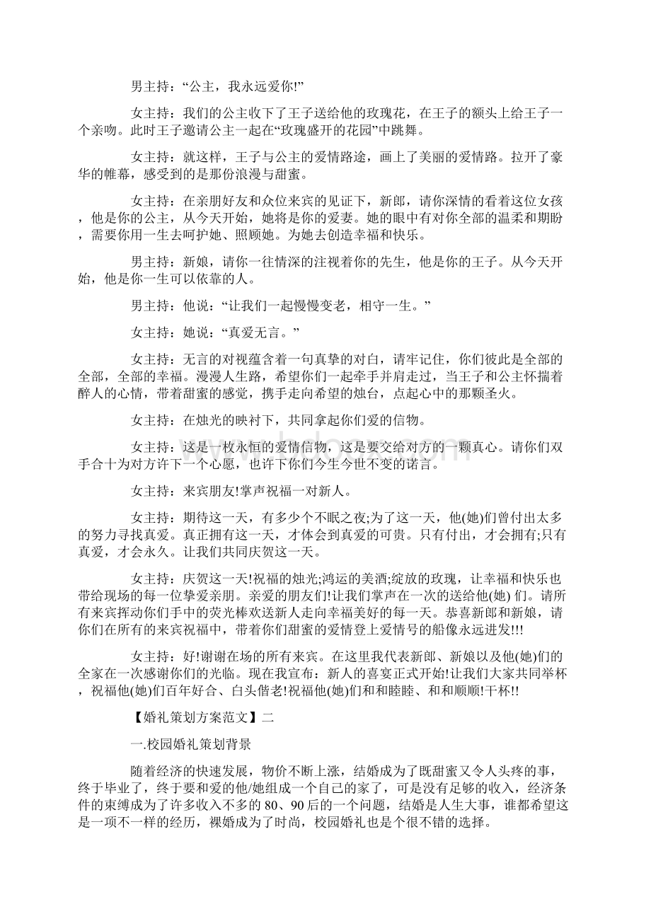 婚礼策划方案范文精选五篇Word格式.docx_第3页