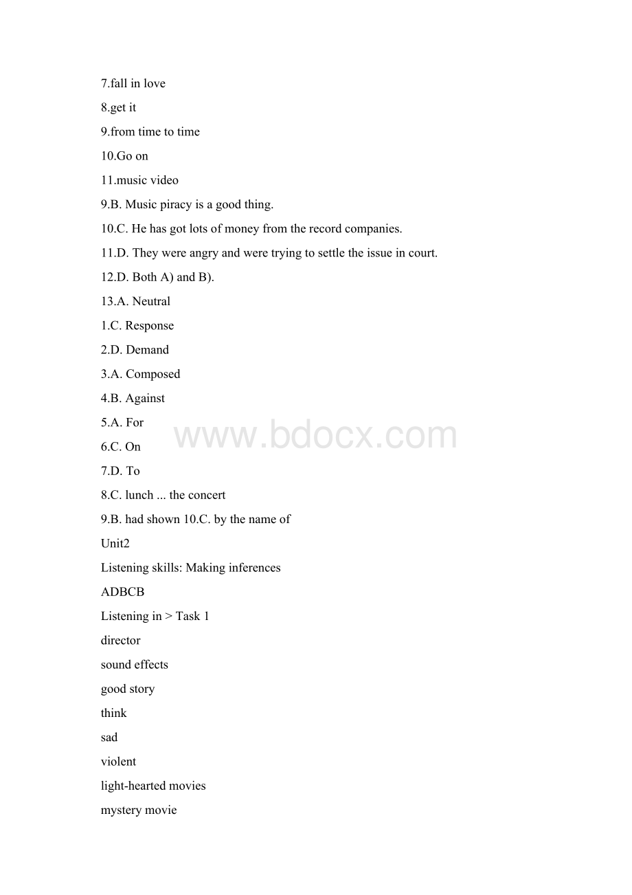 新视野大学英语视听说教程第二册第二版答案最新版Word文件下载.docx_第3页