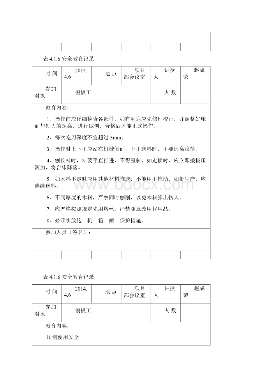 日常安全教育记录木工教学教材Word格式文档下载.docx_第2页