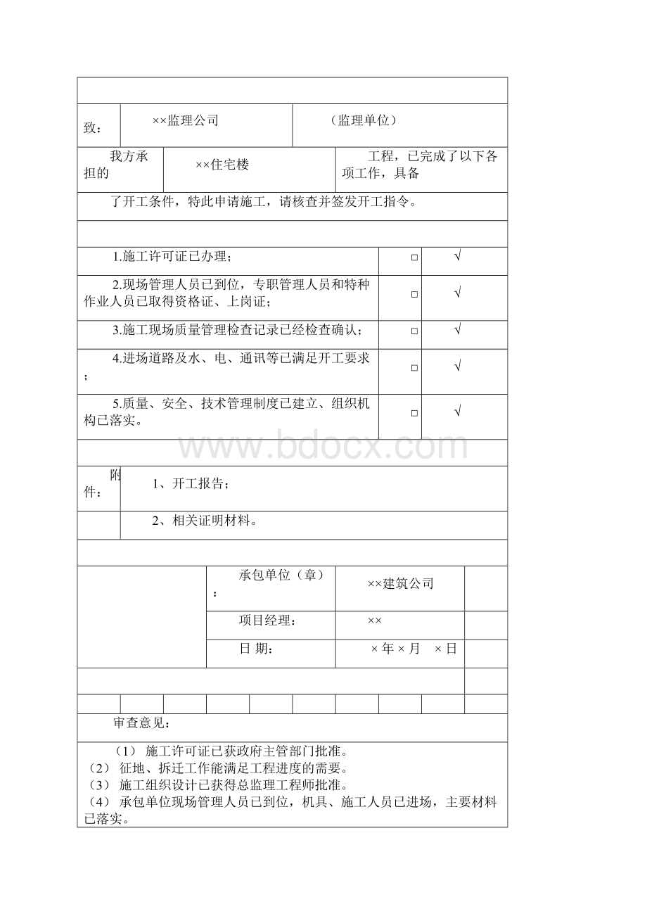 监理资料基本表格填写范例常用Word文档格式.docx_第2页