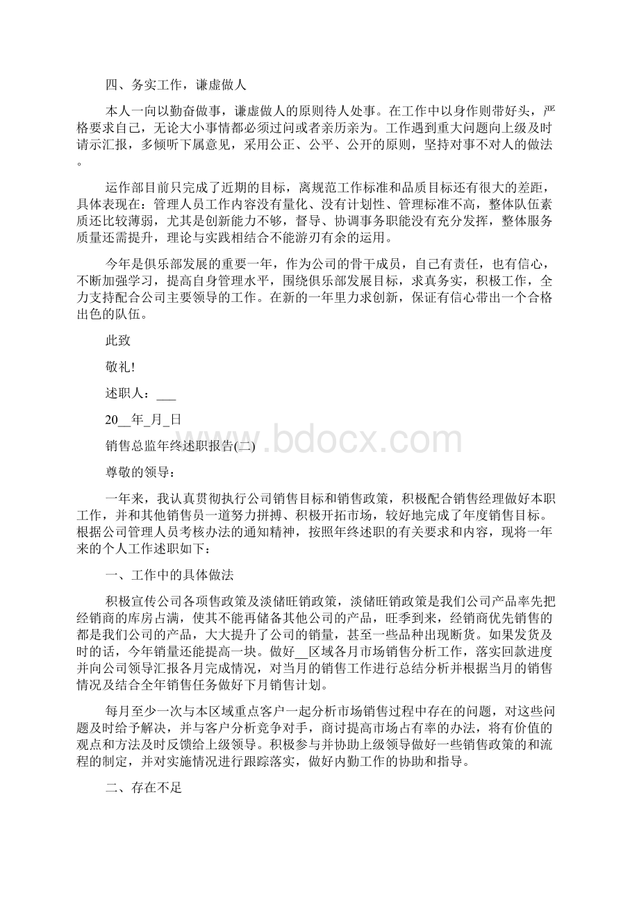 销售总监年终述职报告Word文档下载推荐.docx_第2页