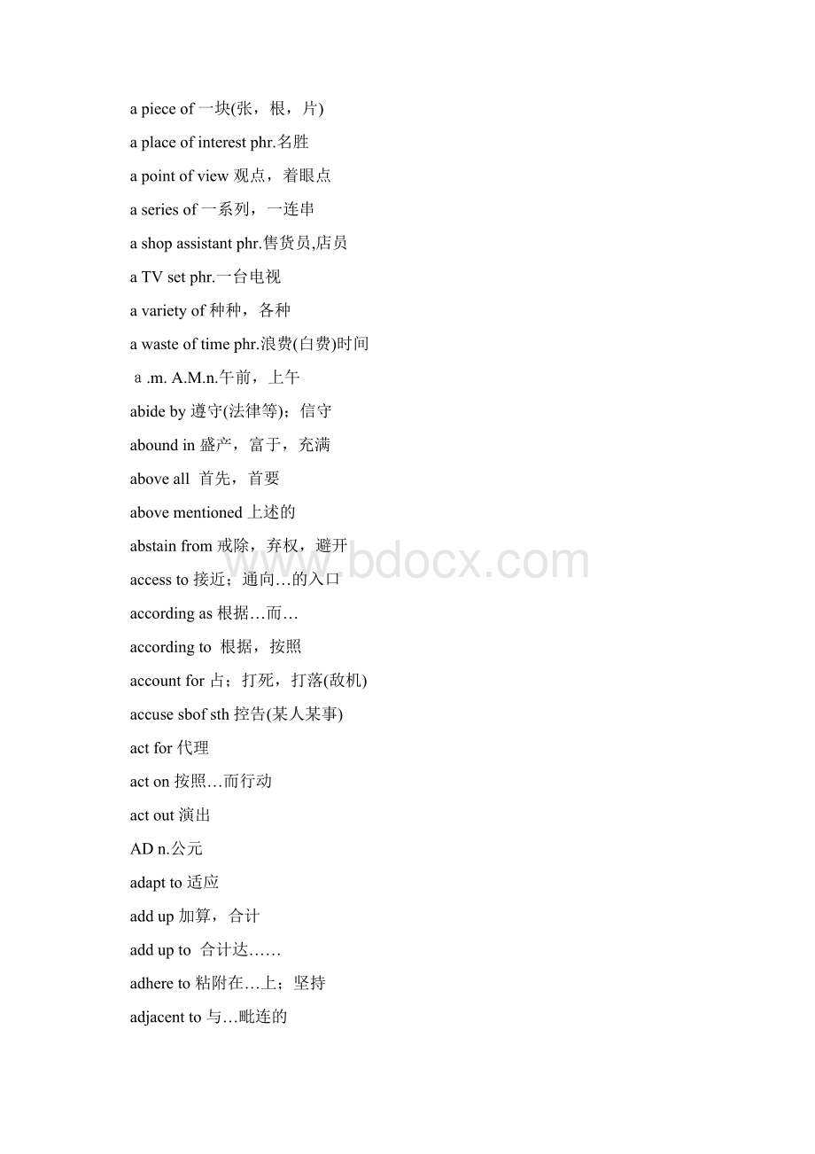 英语常用词组和短语2453个.docx_第2页