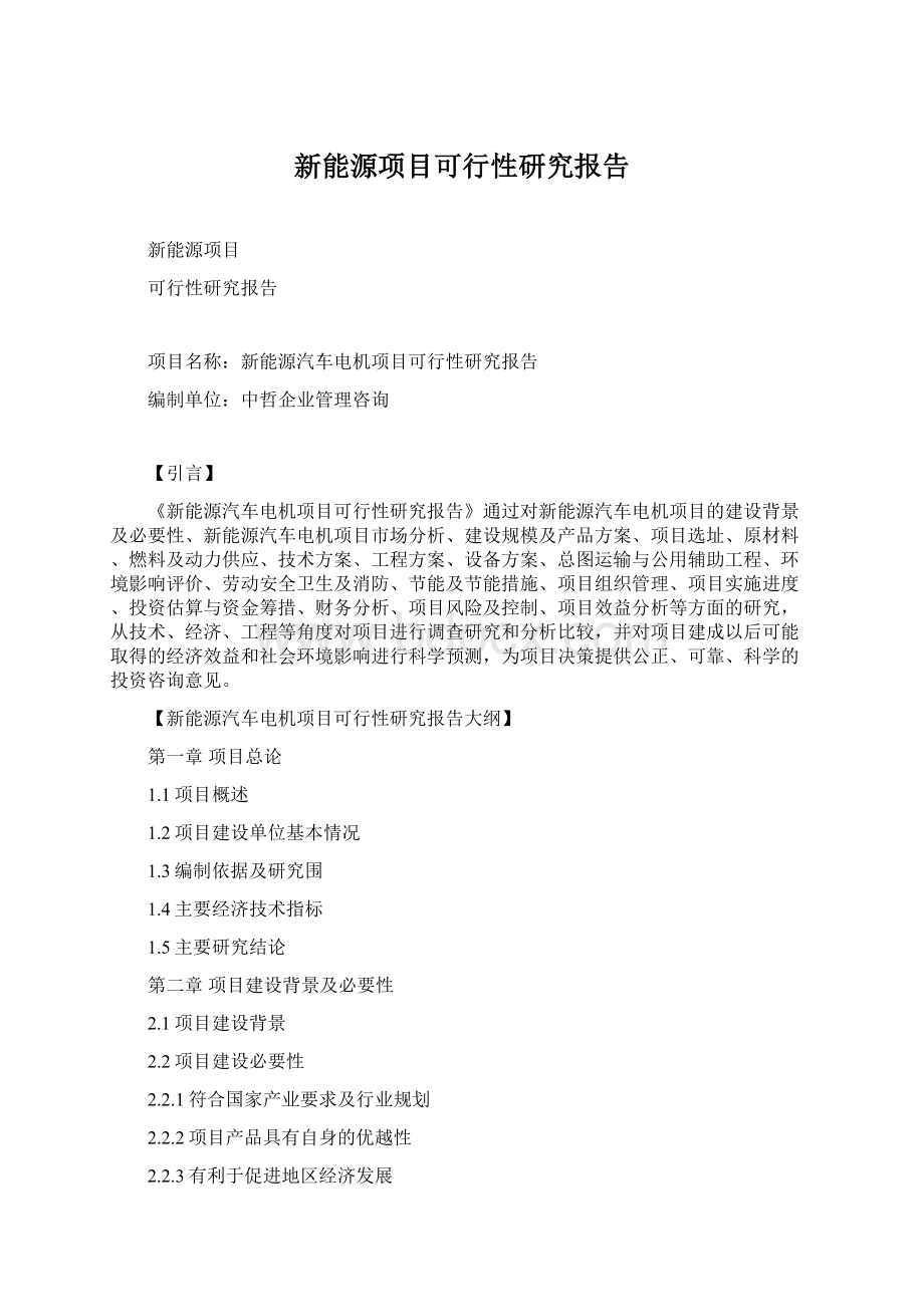 新能源项目可行性研究报告Word下载.docx_第1页