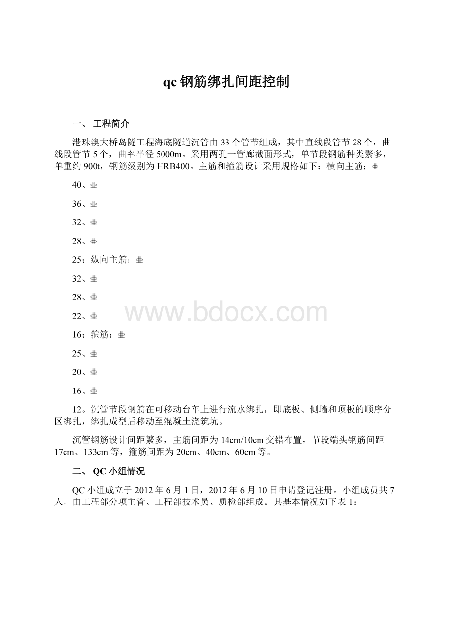 qc钢筋绑扎间距控制.docx_第1页