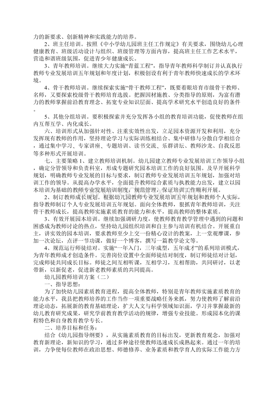 幼儿园教师培训方案.docx_第2页