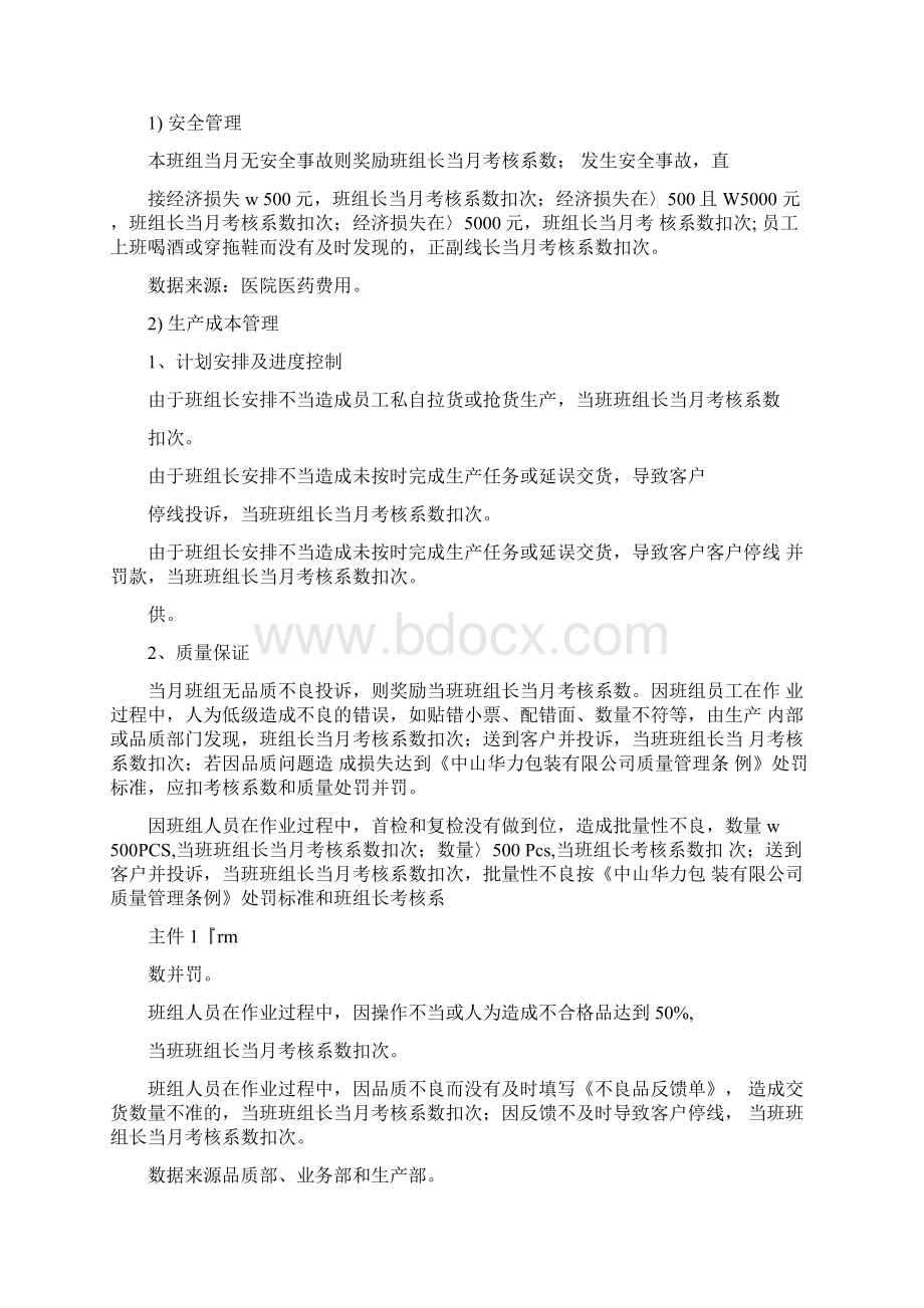 生产部班组长薪资及绩效考核方案试行.docx_第2页