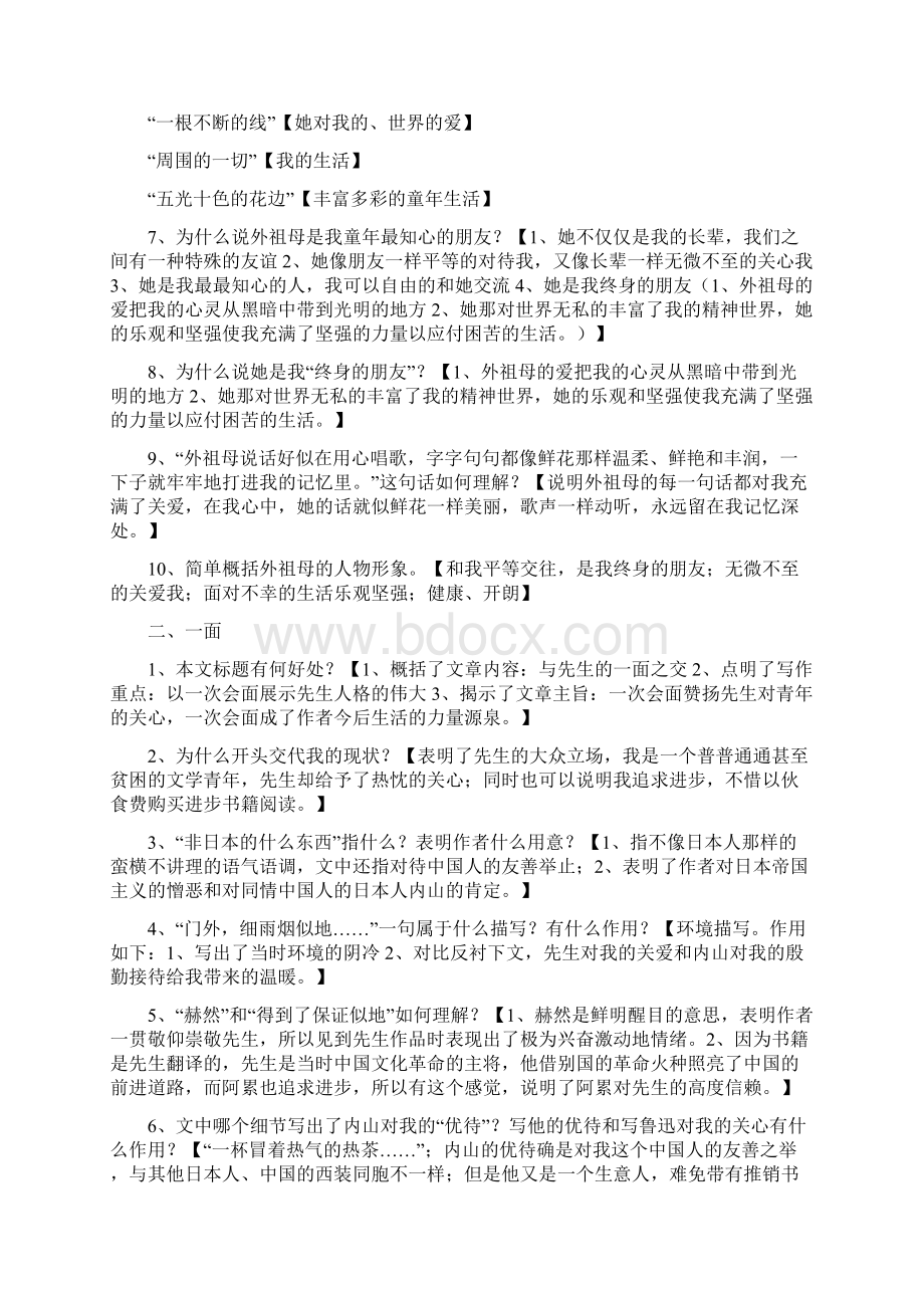 苏教版七年级级语文下课文复习提纲.docx_第2页