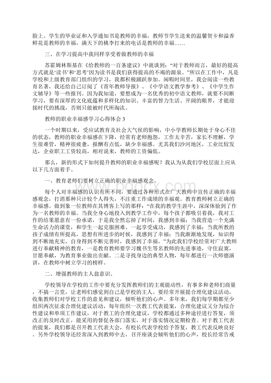 教师的职业幸福感学习心得体会.docx_第3页