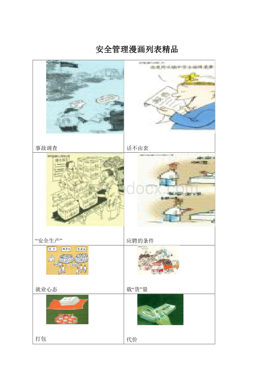 安全管理漫画列表精品.docx_第1页