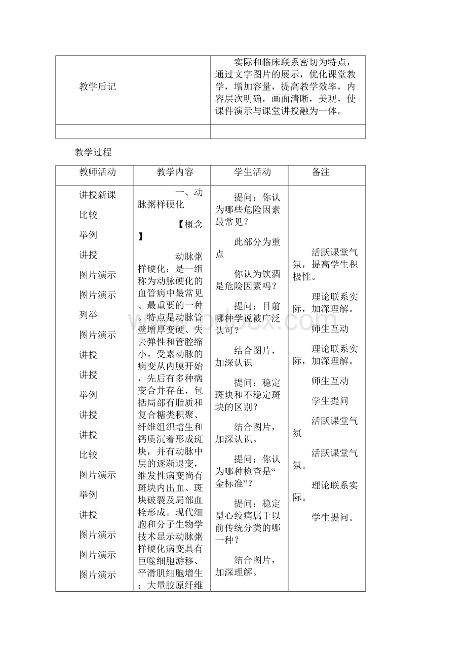 心血管内科心内科见习教案6动脉粥样硬化和冠状动脉粥样硬化性心脏病参考模板.docx_第2页