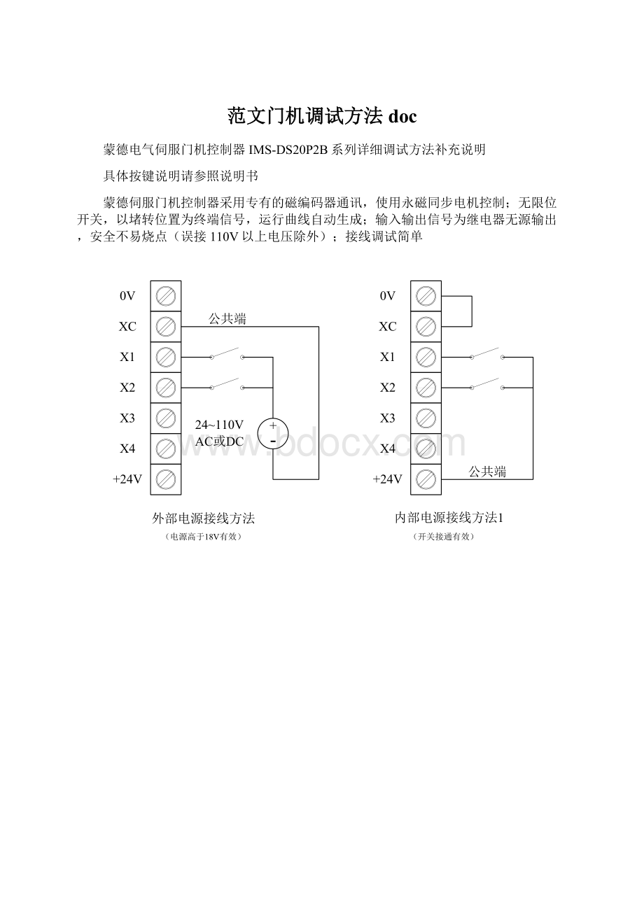 范文门机调试方法doc.docx_第1页