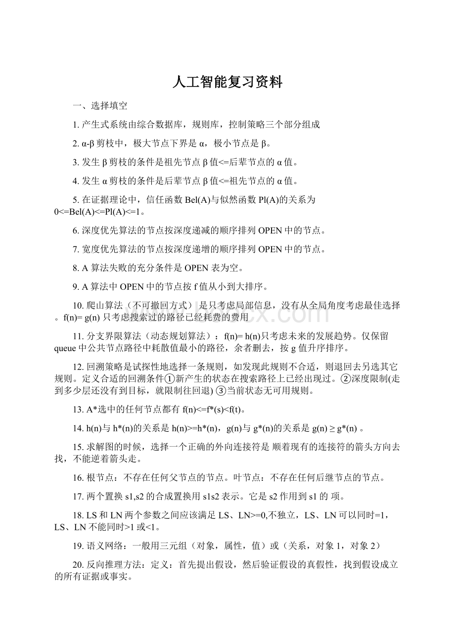 人工智能复习资料Word文档下载推荐.docx_第1页