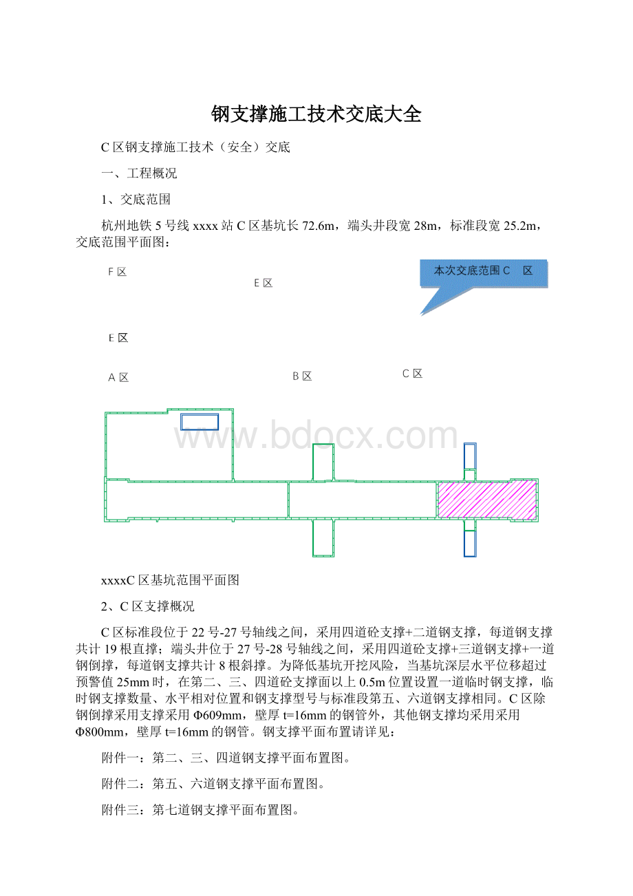 钢支撑施工技术交底大全.docx