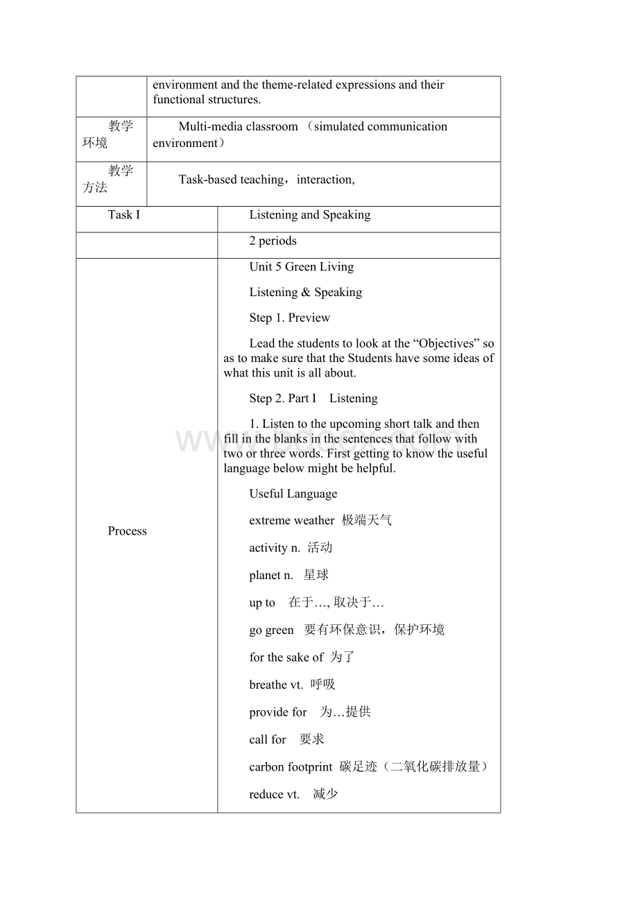 21世纪大学实用英语全新版U5B2教学方案Word下载.docx_第2页