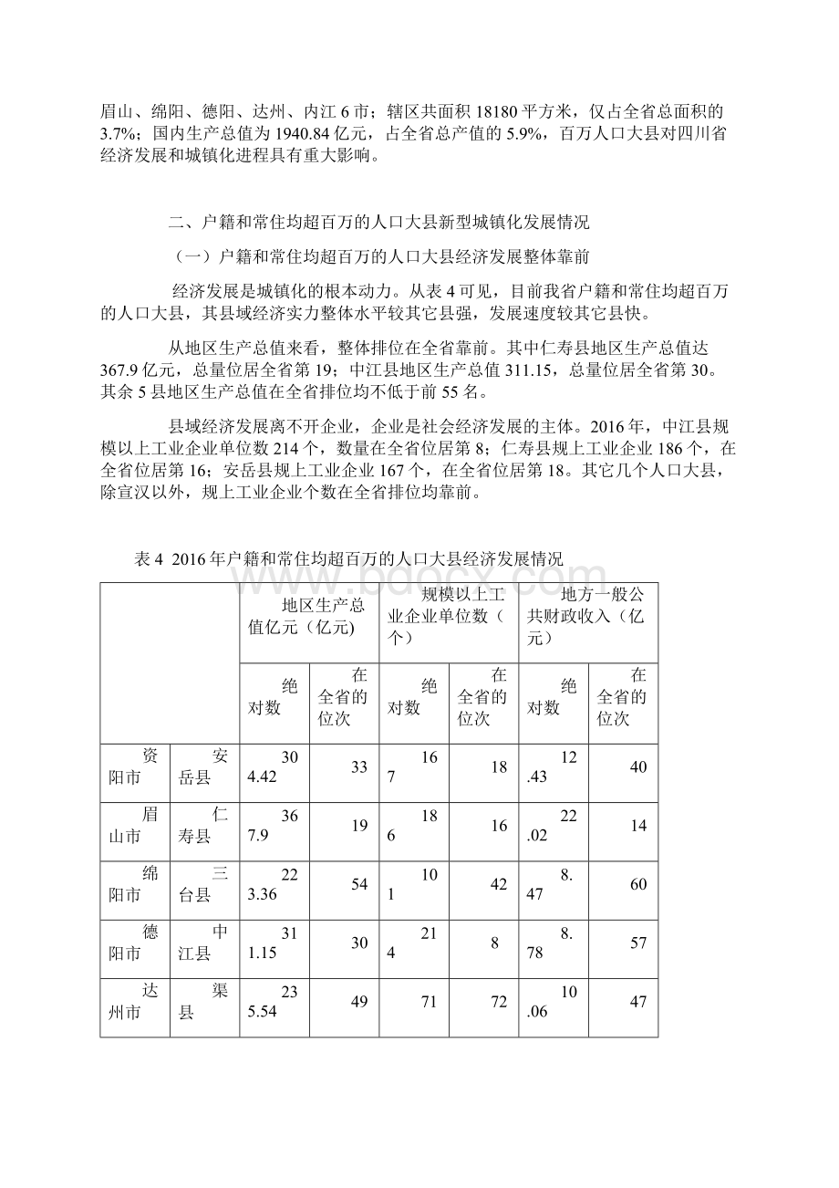 四川省百万人口大县县城发展对新型城镇化发展的作用分析.docx_第3页