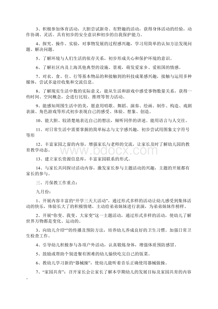 大班幼儿园班级工作计划文档格式.docx_第2页