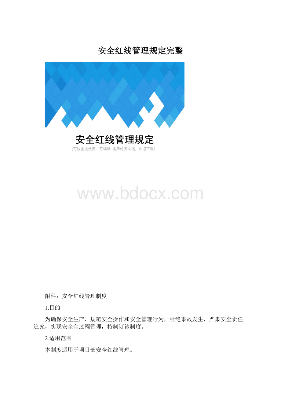 安全红线管理规定完整.docx_第1页