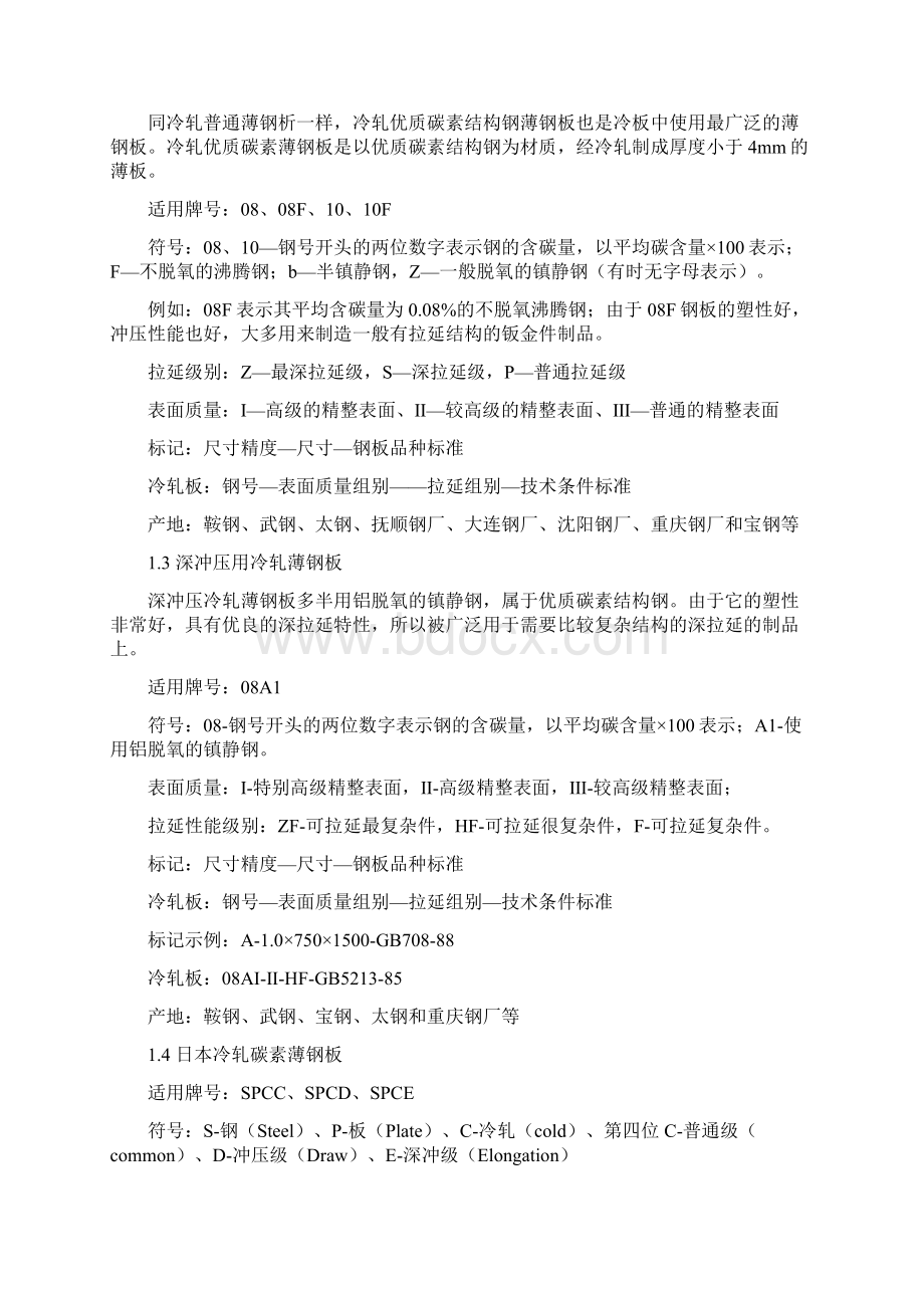 冷轧热轧钢板型号牌号材质厂商等知识汇总.docx_第2页