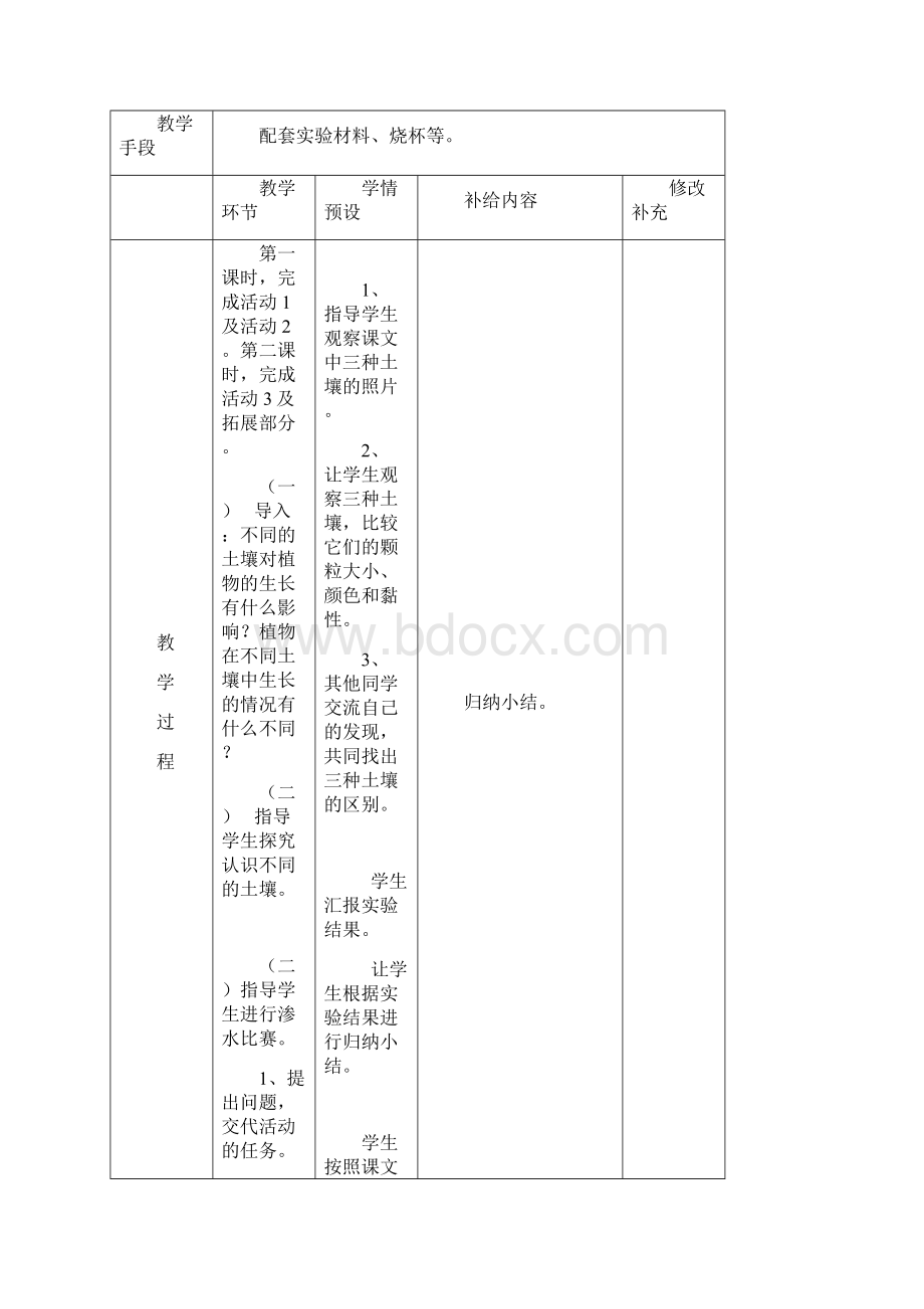 冀教版小学科学五年级上册教案.docx_第3页