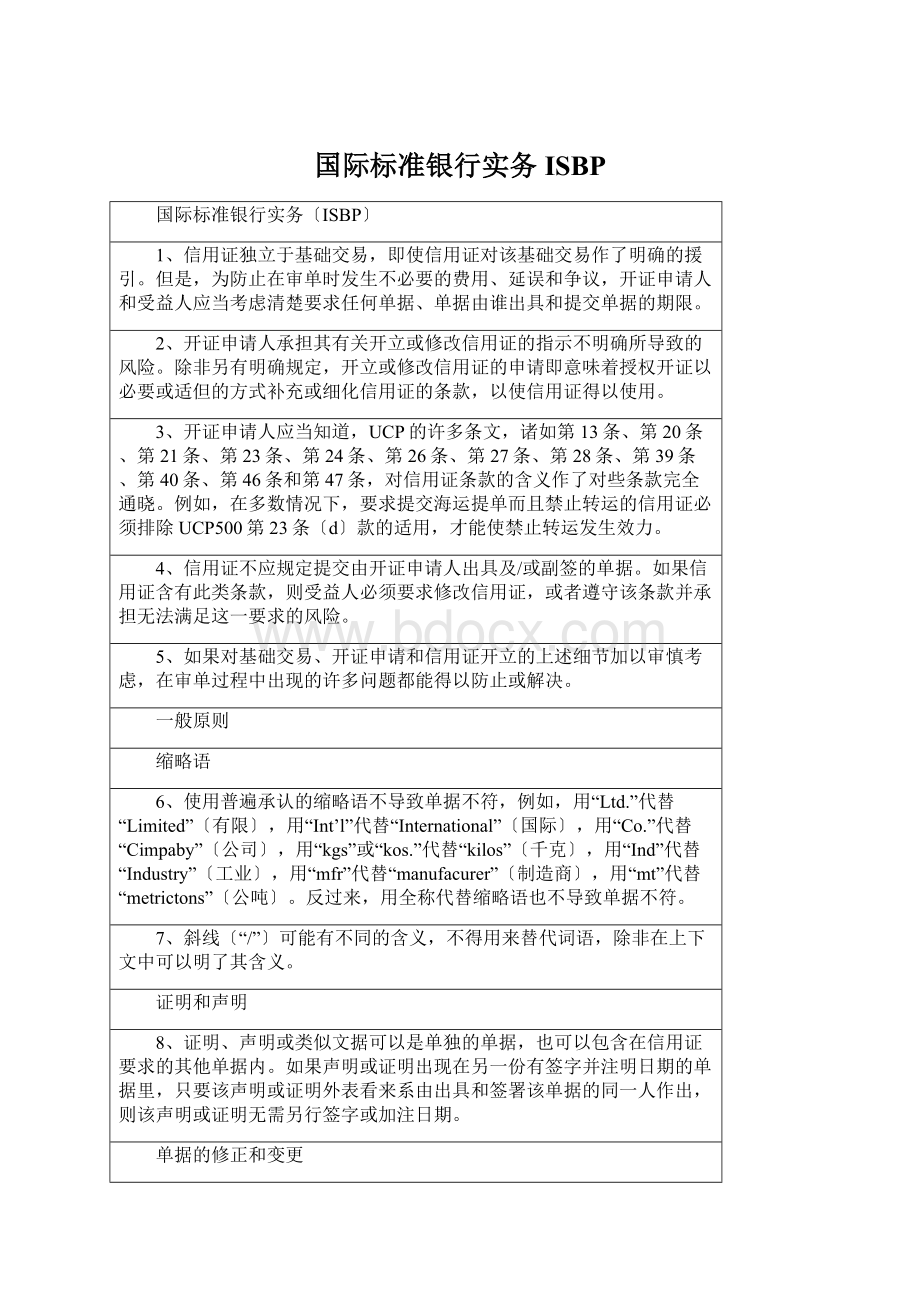 国际标准银行实务ISBPWord格式文档下载.docx