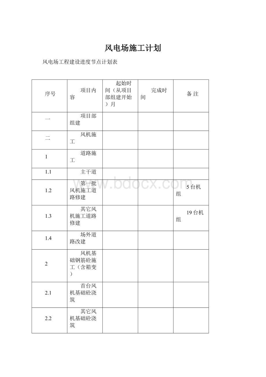 风电场施工计划文档格式.docx_第1页