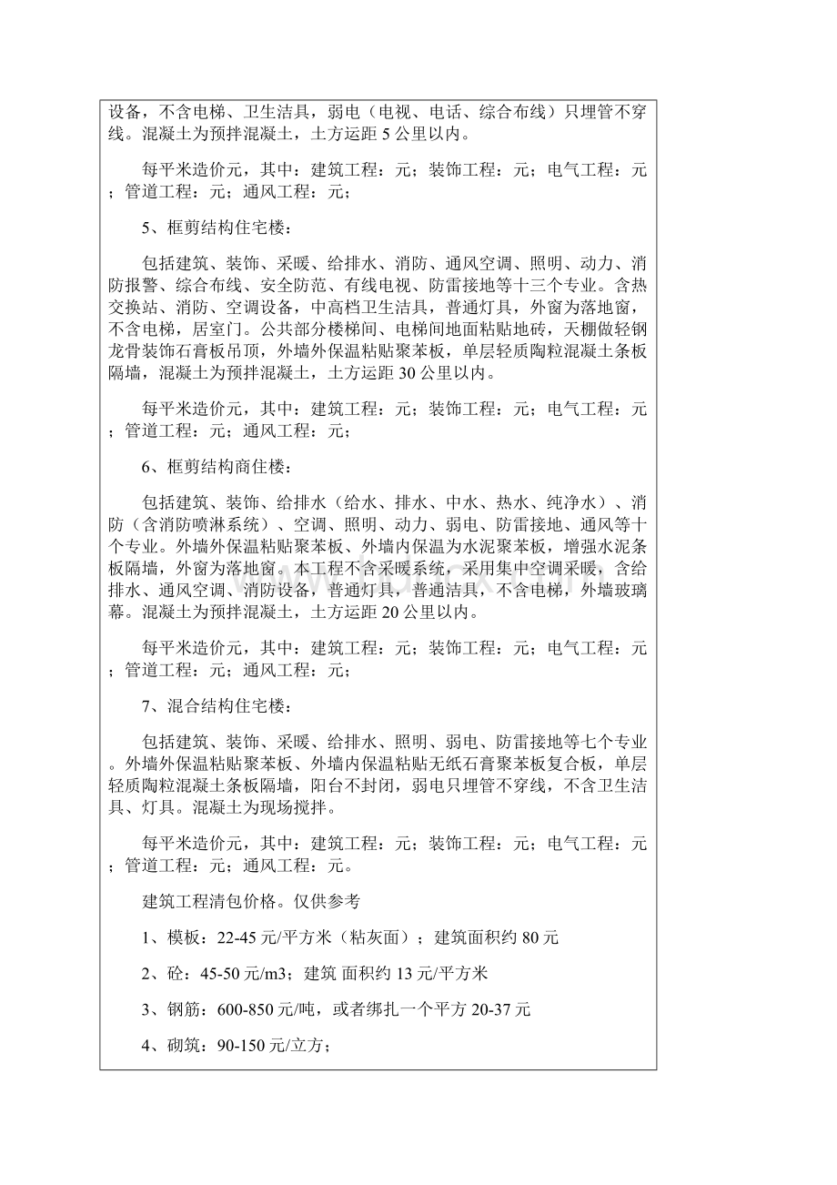 房建建筑工程造价成本审批稿Word格式.docx_第2页