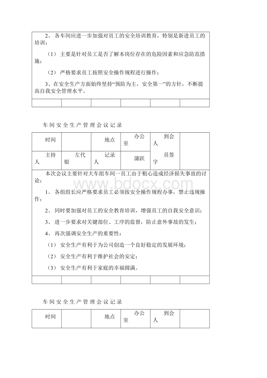 车间安全会议记录表.docx_第3页