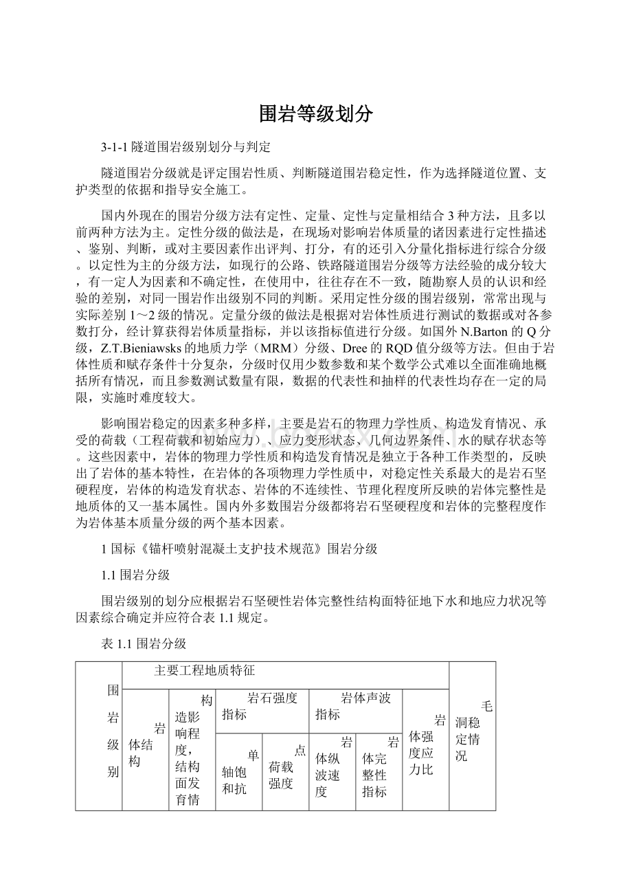 围岩等级划分Word文档格式.docx_第1页