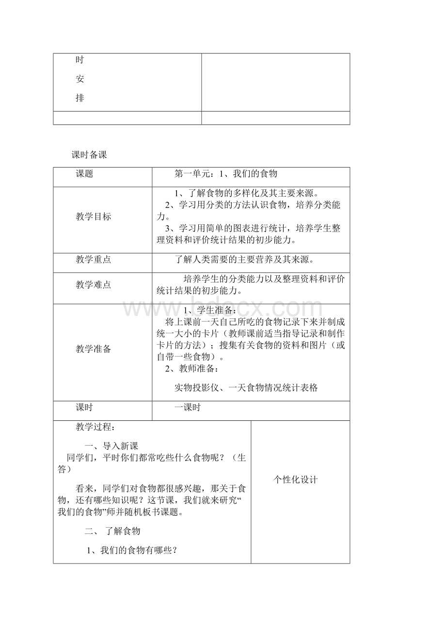 四年级科学青岛版 上册全册教案doc.docx_第2页